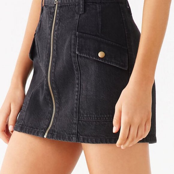 Mini Denim Zipper Skirt Forever 21 - Picture 4 of 8